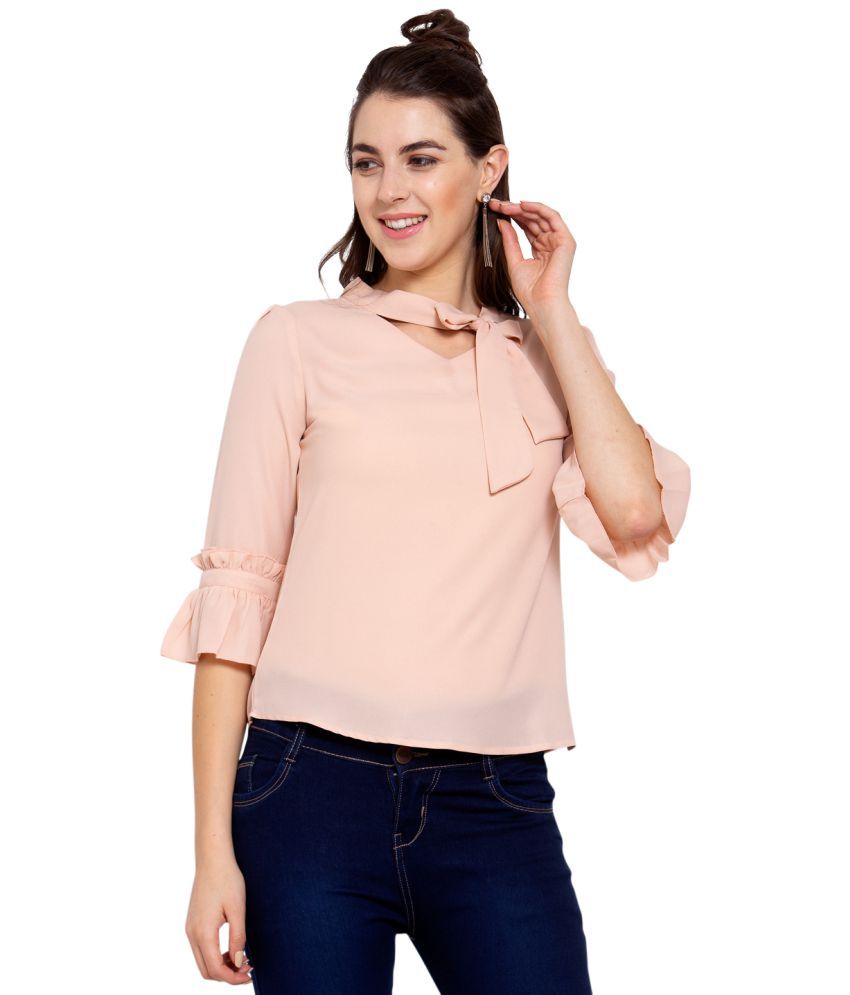     			Style Quotient Polyester Regular Tops - Beige Single