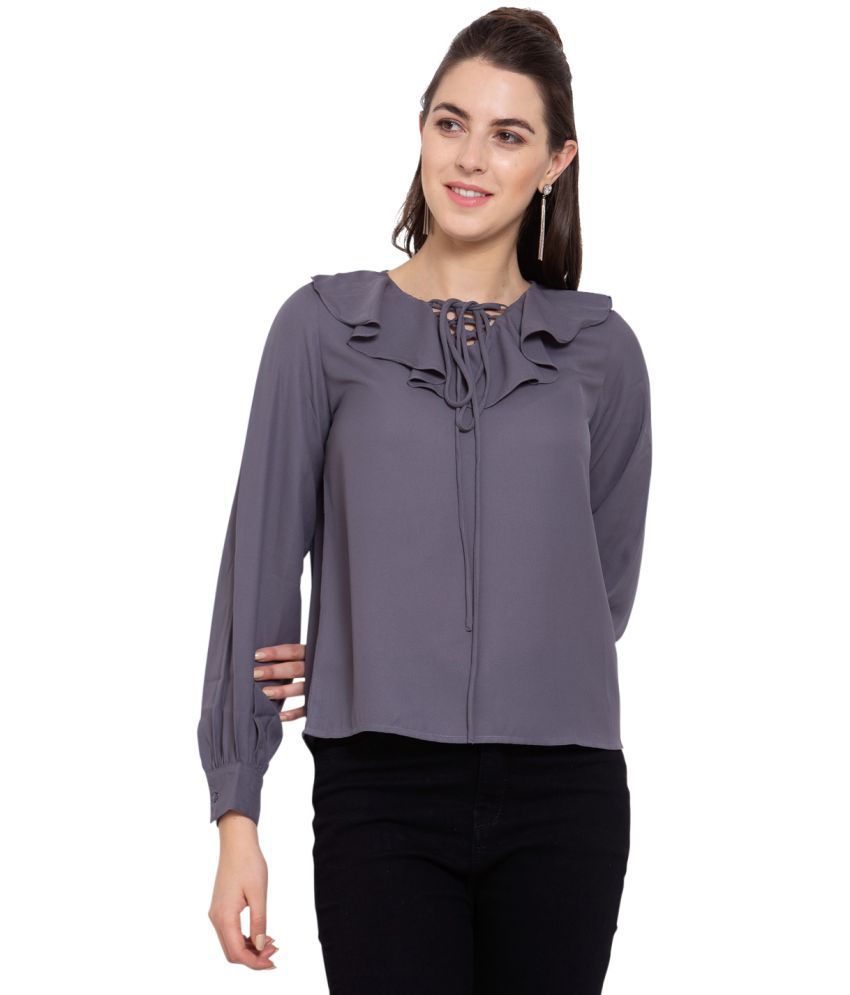     			Style Quotient - Grey Polyester Women's Regular Top ( )