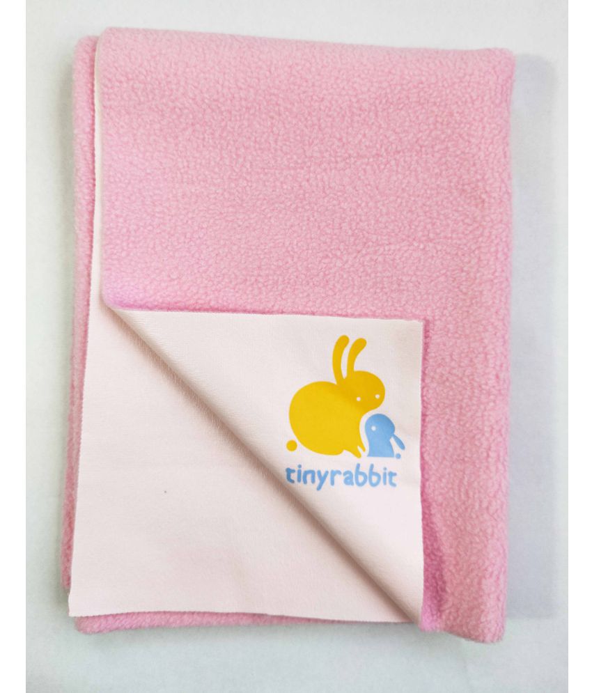 tinyrabbit Pink Laminated Waterproof Sheet ( 140 cm × 200 cm - 1 pcs )
