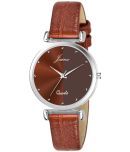 Jainx Leather Round Womens Watch