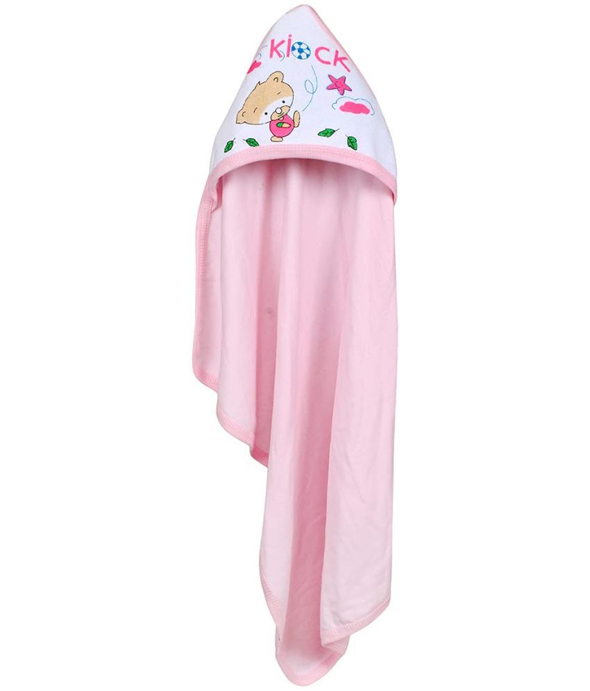 My Newborn Pink Cotton Towel cum blanket ( 30.48 cm × 3.81 cm 1 pcs )