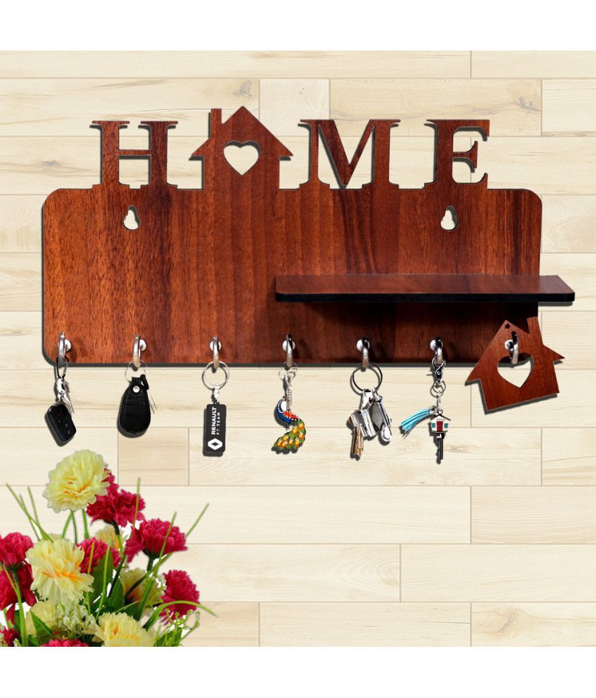     			vivek homesaaz Brown Wood Key Holder - Pack of 1