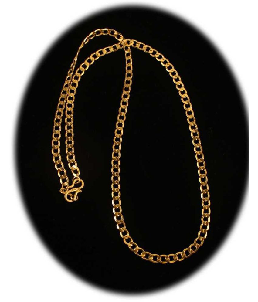     			Happy Stoning Gold Plated Designer Cuban Chain (21 inches)