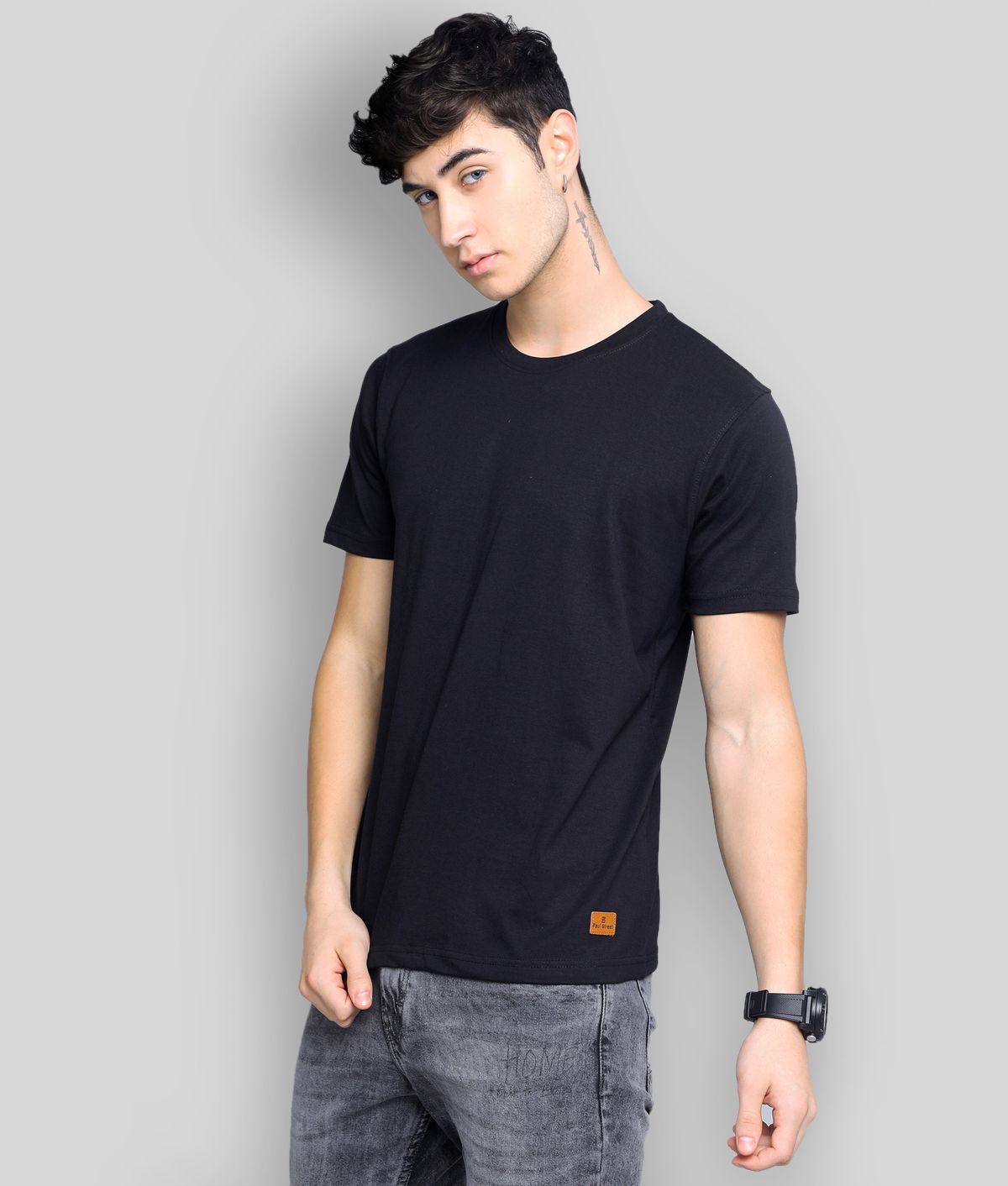     			Paul Street - Black Cotton Blend Slim Fit Men's T-Shirt ( Pack of 1 )