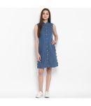 StyleStone Denim Blue Fit And Flare Dress - Single