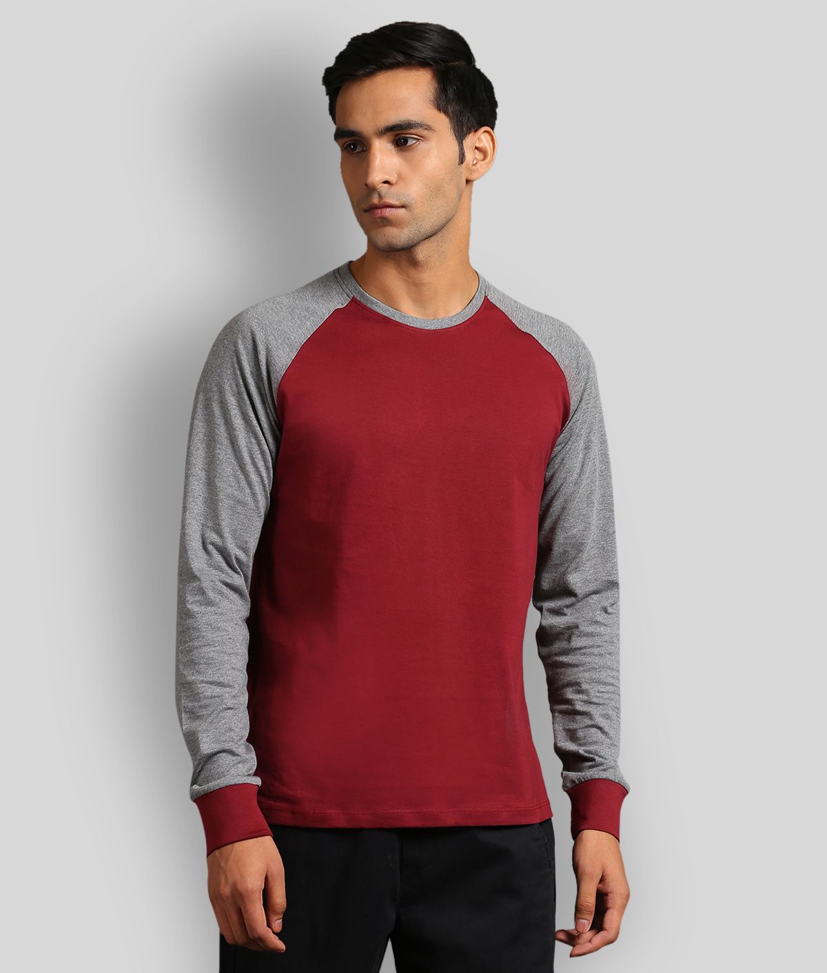     			David Crew - Maroon Cotton Regular Fit Men's T-Shirt ( Pack of 1 )