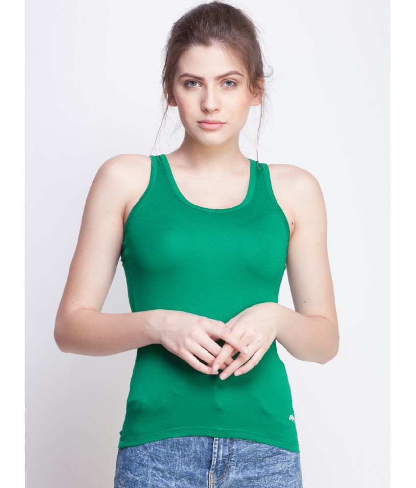     			Dollar Missy Spandex Camisoles - Green Single