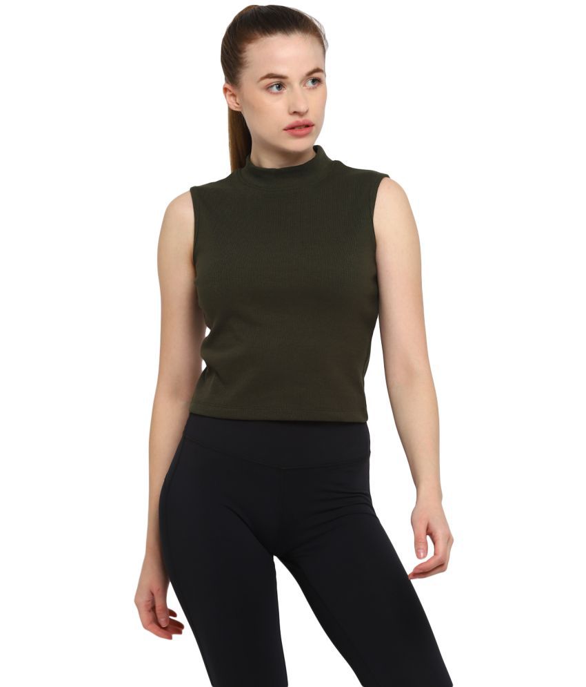     			OFF LIMITS Olive Green Poly Spandex Tees - Single