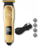 PSK Professional Hair Trimmer 5W 3000 mAh with Digital Display  Runtime: 90 min Trimmer for Men & Women (Gold)