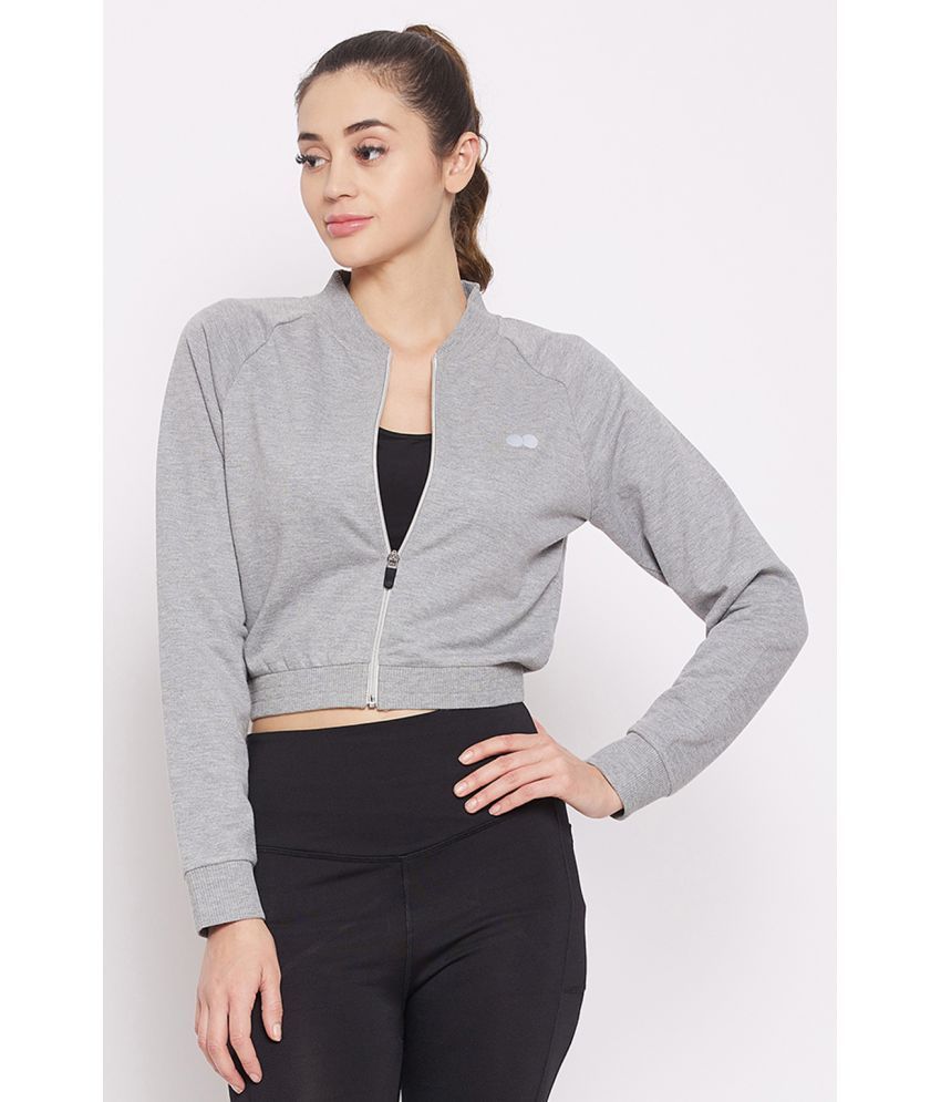     			Clovia - Grey Cotton Blend Women's Jacket