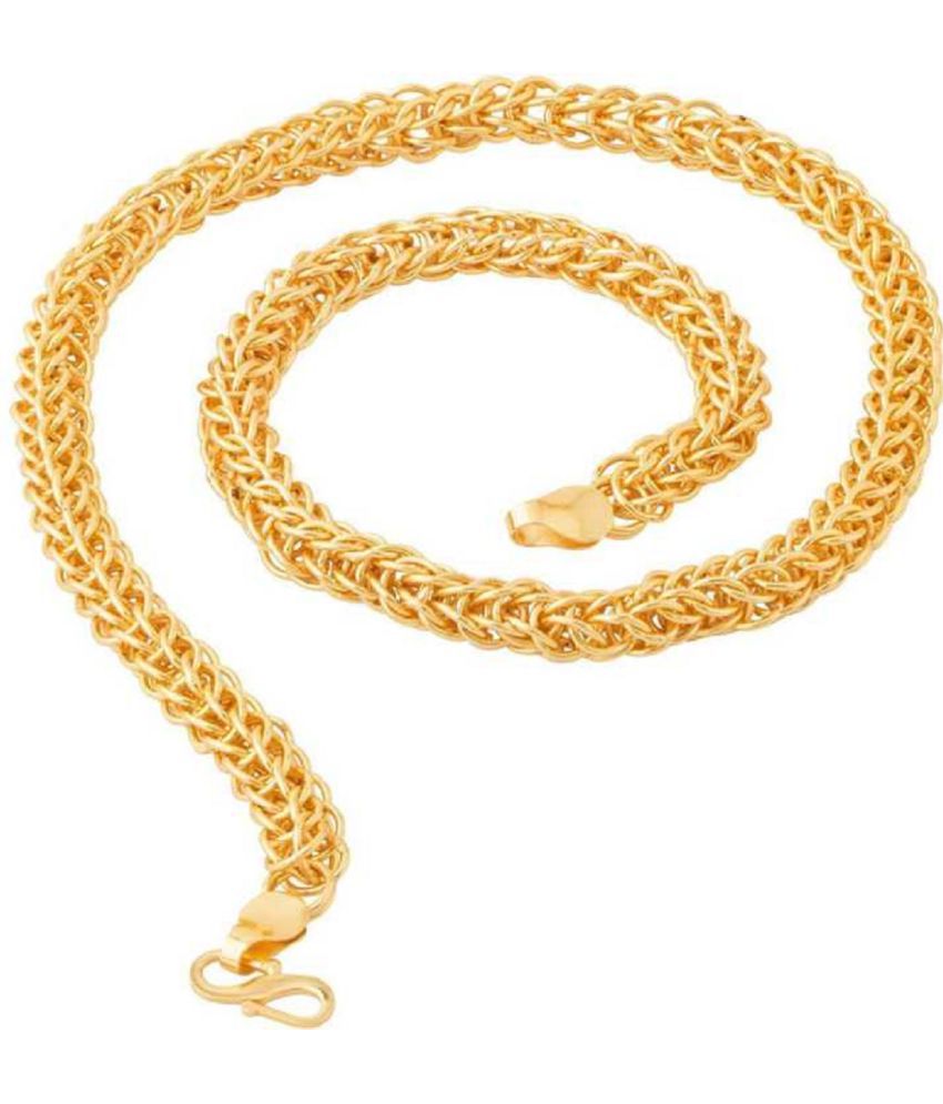     			Evershine  Gold Plated Snake Designer Chain for Men & Boys
