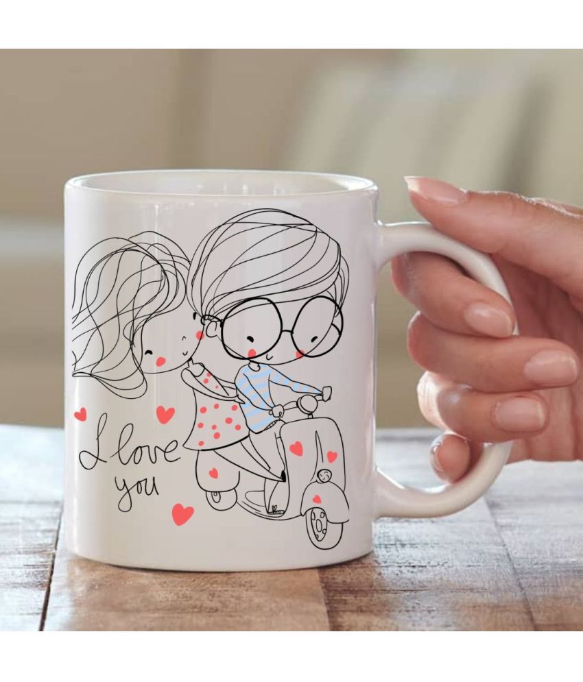     			thriftkart BOY GIRL Valentine Ceramic Coffee Mug 1 Pcs 350 mL
