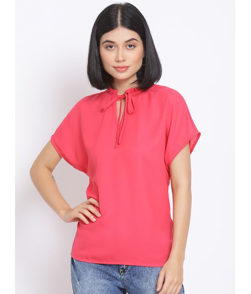     			Oxolloxo Polyester Regular Tops - Pink Single