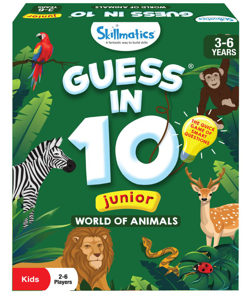 Guess in 10 Junior - World of Animals | Card Game of Smart Questions
