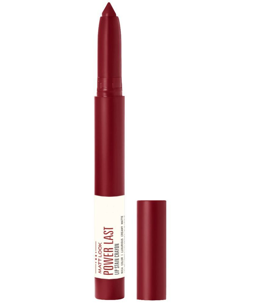     			Mattlook Power Last Lip Stain Crayon Lipstick| Rich Color | Non Transfer | Mask Proof | Luxurious Creamy Matte, Ruby Woo (2.0gm)