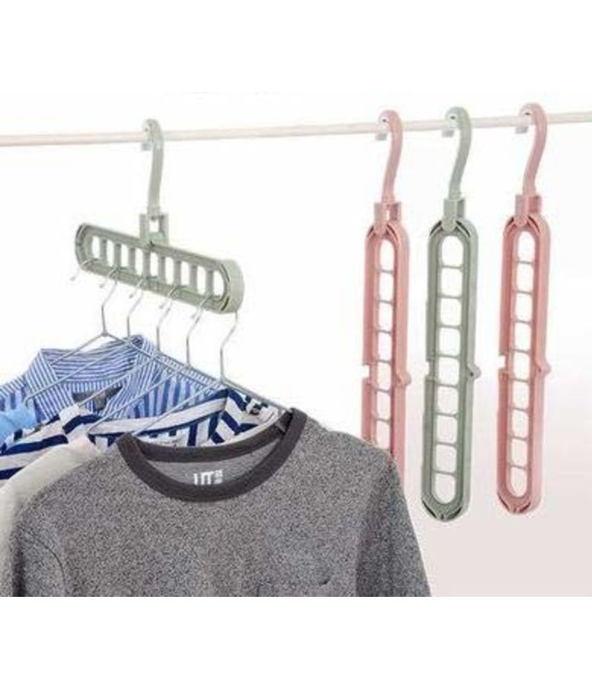     			RAFTTAR 360degree Rotatable Hook, Multipurpose Plastic Storage Rack Space Saving Plastic Pack of 4 Hangers  (Multi color)