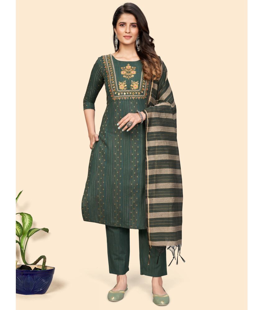     			Vbuyz Cotton Kurti With Pants - Stitched Suit Single