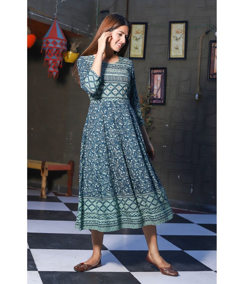 Spoorthi Purple Poly cotton Anarkali Kurti  Buy Spoorthi Purple Poly  cotton Anarkali Kurti Online at Best Prices in India on Snapdeal