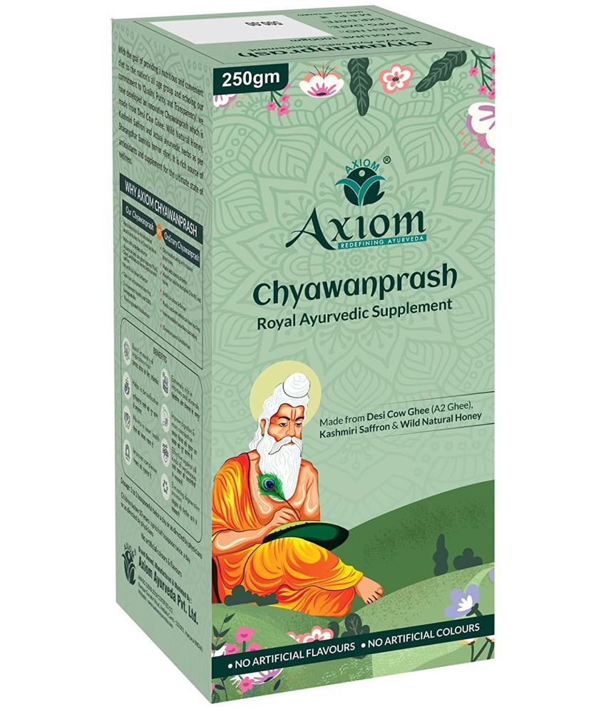     			Axiom Royal Ayurvedic Chyawanprash 250gm | 2X Immunity | Made With Deshi Cow Ghee(A2 Ghee), Kashmiri Saffron & Wild Natural Honey | WHO GMP, GLP Certified Product | No Artificial Colour & Flavours