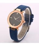 EMPERO Leather Round Womens Watch