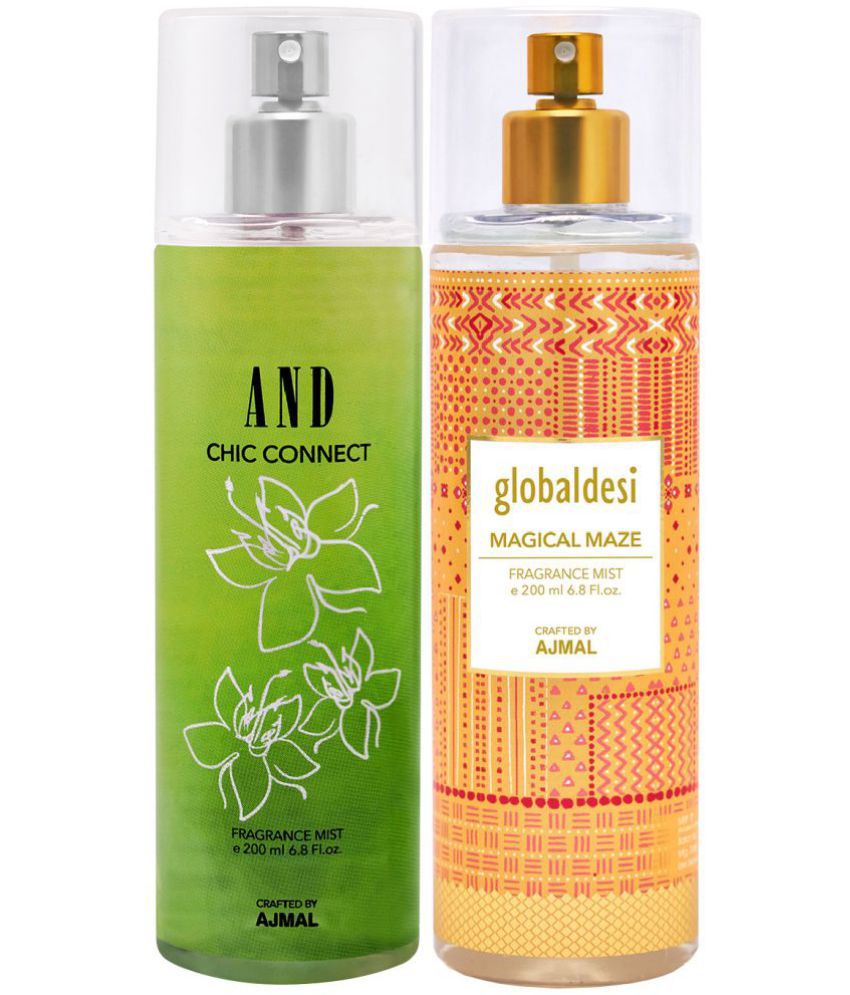     			AND Chic Connect Body Mist 200ML & Global Desi Magical Maze Body Mist 200ML +2 Perfume Testers