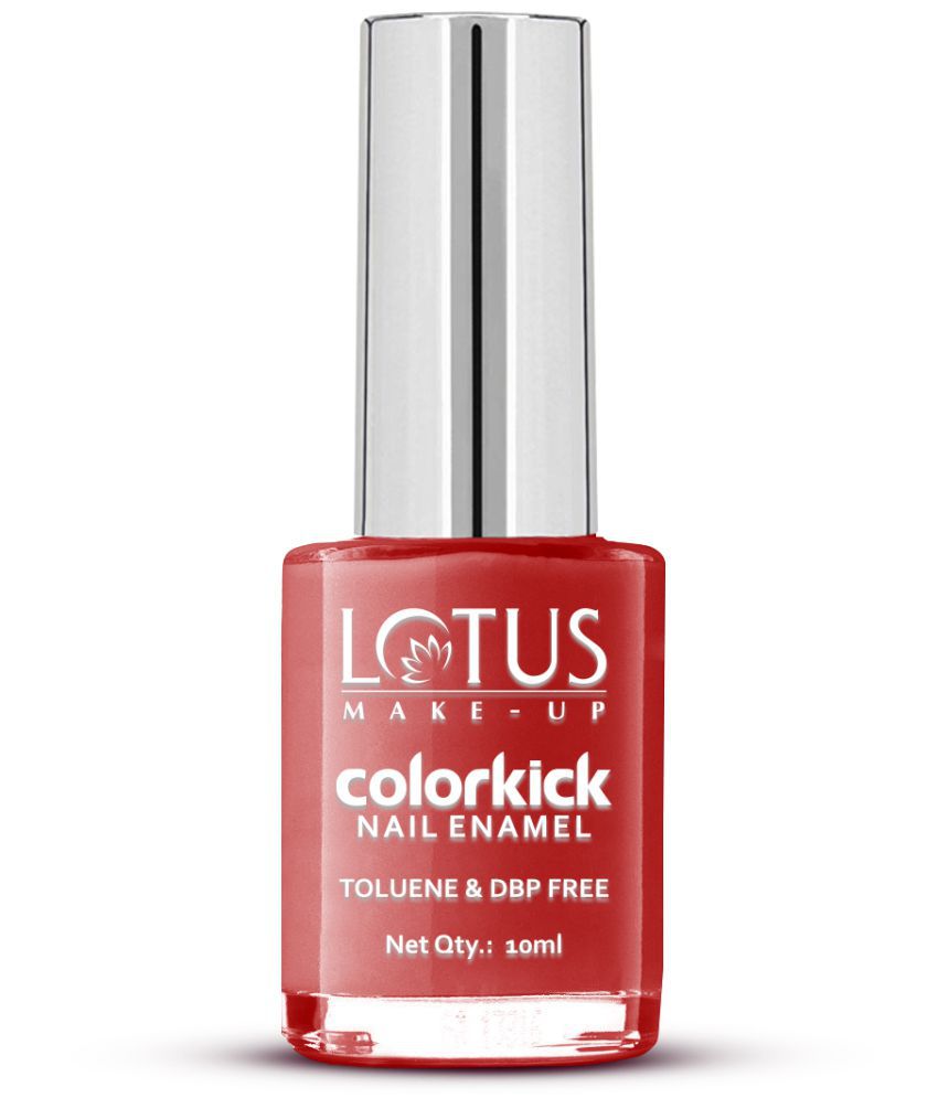     			Lotus Make, Up Colorkick Nail Enamel, Rouge Pulp 911, Chip Resistant, Glossy Finish, 10ml