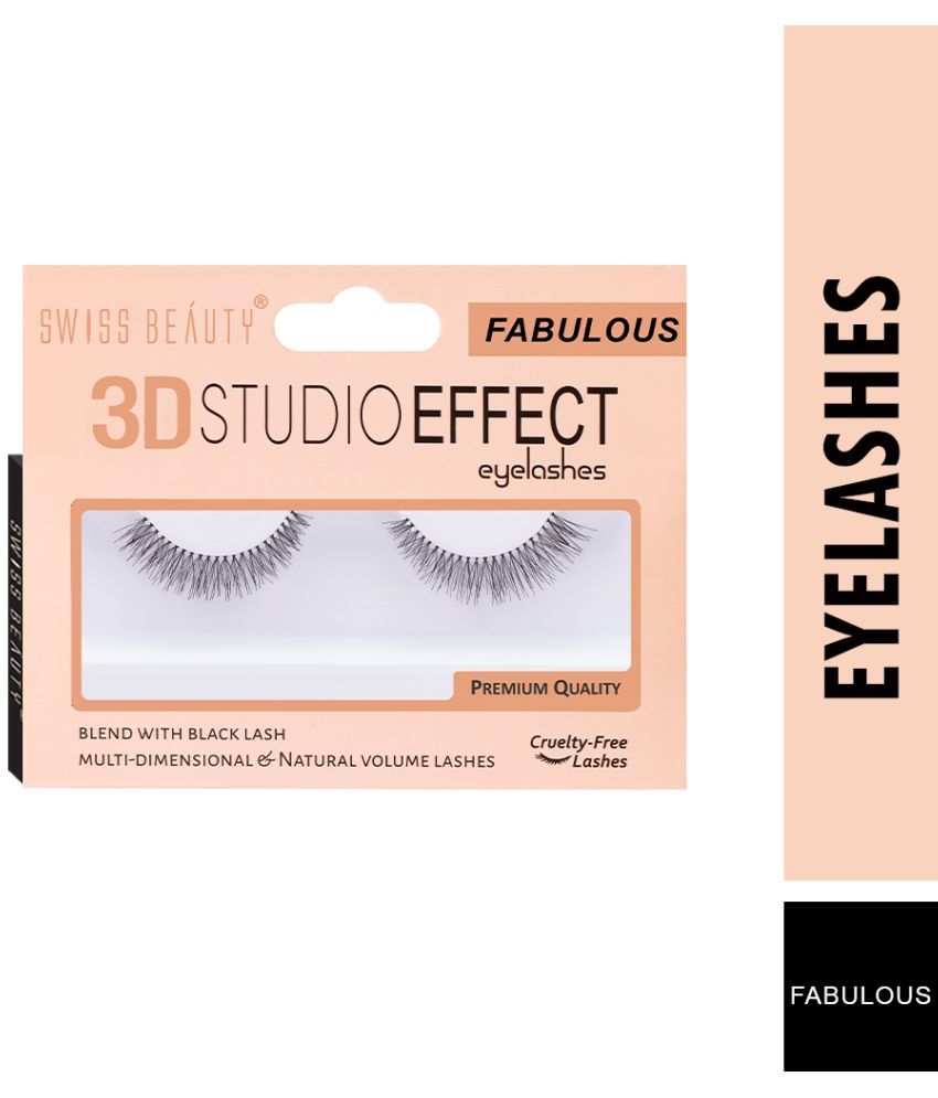     			Swiss Beauty 3d Studio Effect Eyelashes Black Volumising 6 3 10 g