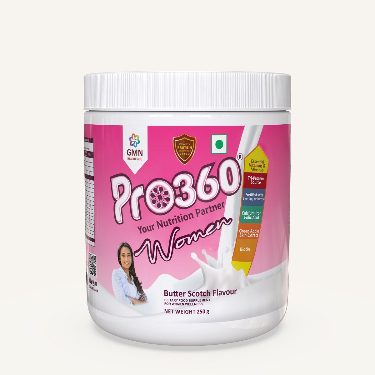 PRO360 Women Protein powder Health Drink Powder 250 gm Butter Scotch
