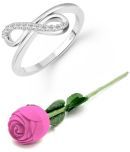 valentine day ring rose box proposal Heart  Ring for Women Girls Valentine Gift