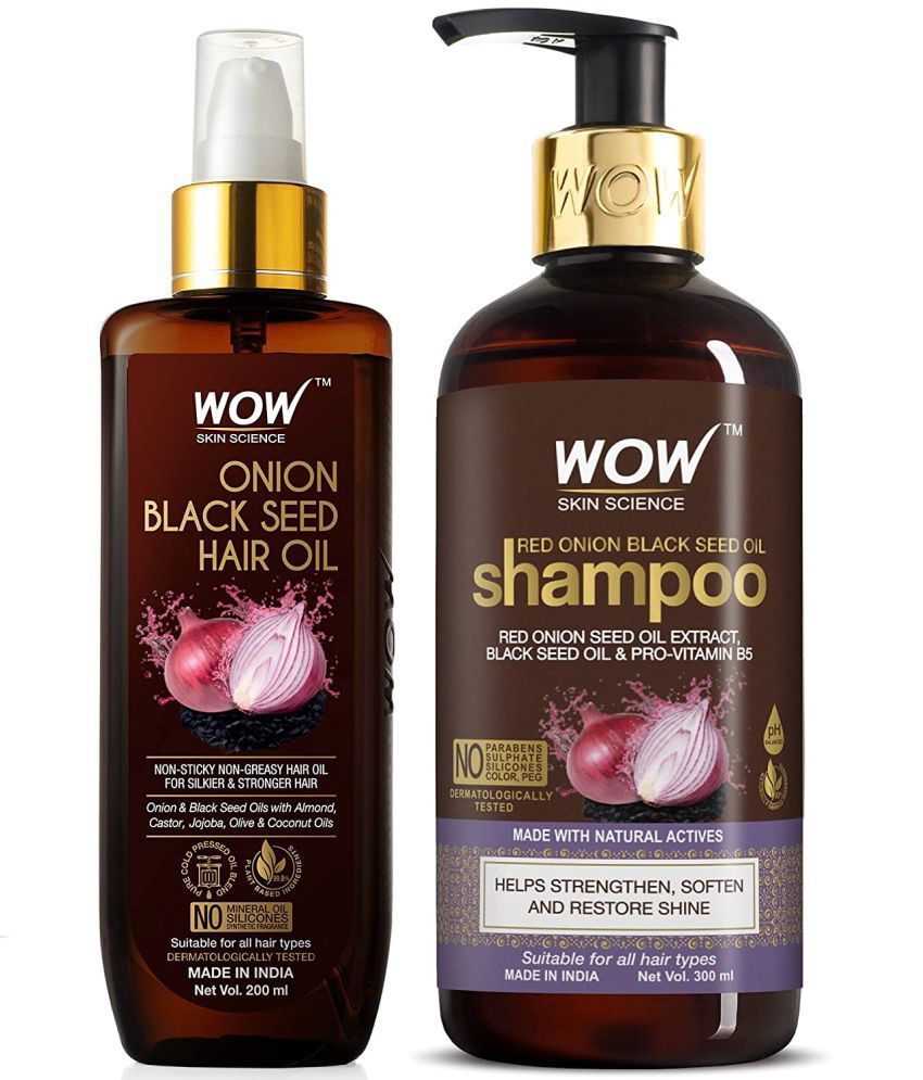 Buy WOW Skin Science Onion Oil - Black Seed Onion Hair Oil + Shampoo Hair  Care Kit - Net Vol 500mL Online at Best Price in India - Snapdeal