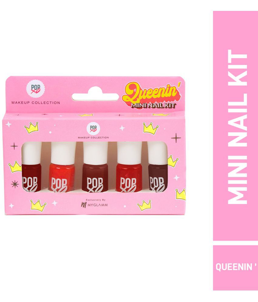     			MyGlamm POPxo Makeup Collection -Mini Nail Kit-Queenin'-5X3ml