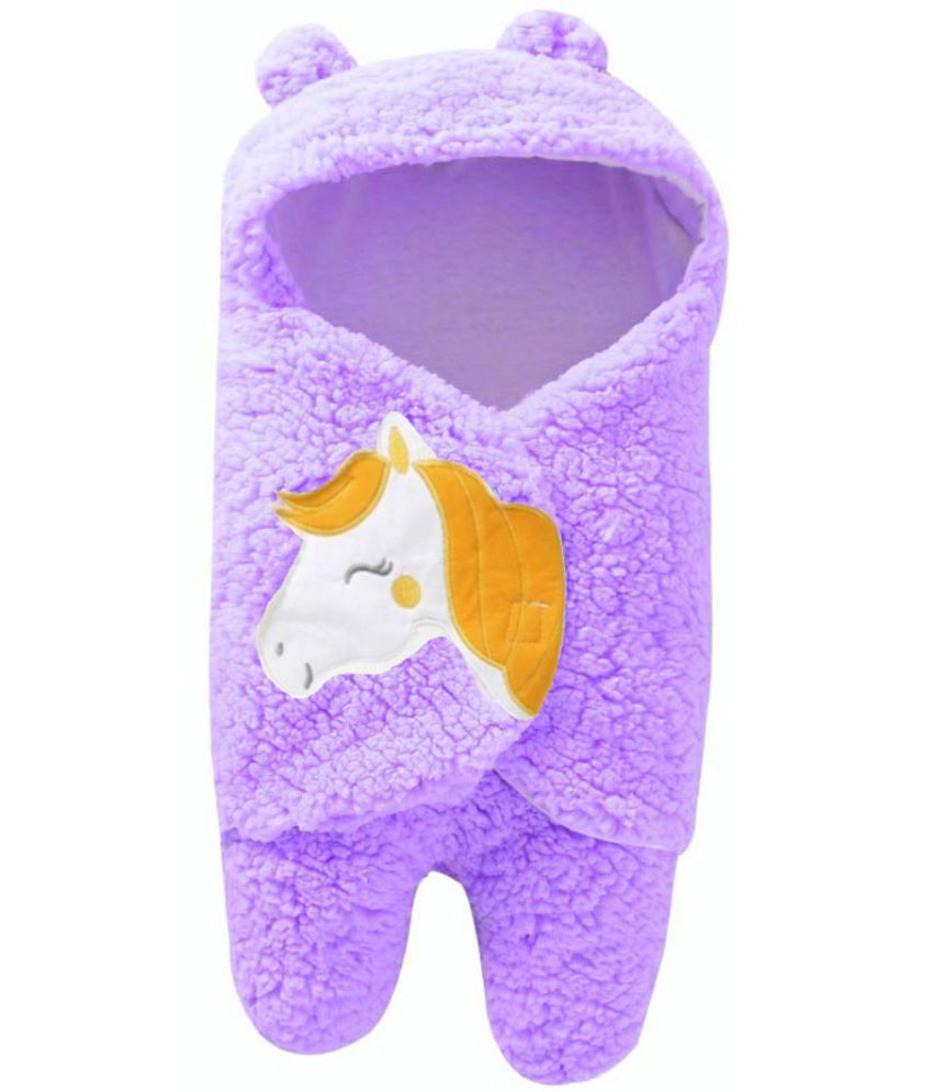 Brandonn Purple Flannel Baby Blanket ( 68 cm × 35 cm- 1 pcs)