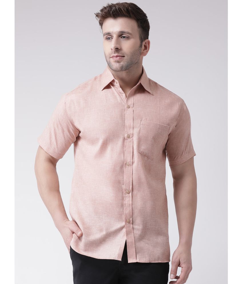     			RIAG 100 Percent Cotton Peach Shirt Single