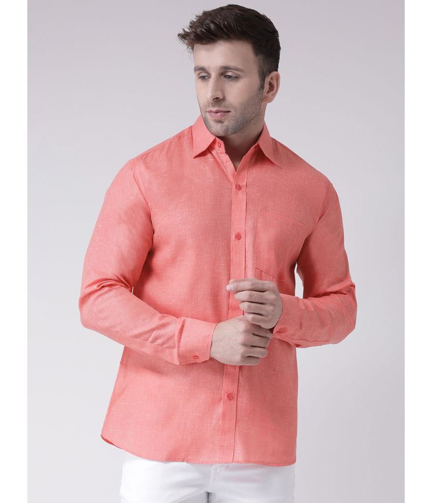     			RIAG Linen Orange Shirt Single