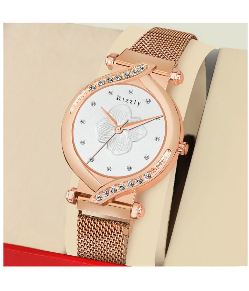     			Rizzly - Rose Gold Metal Analog Womens Watch