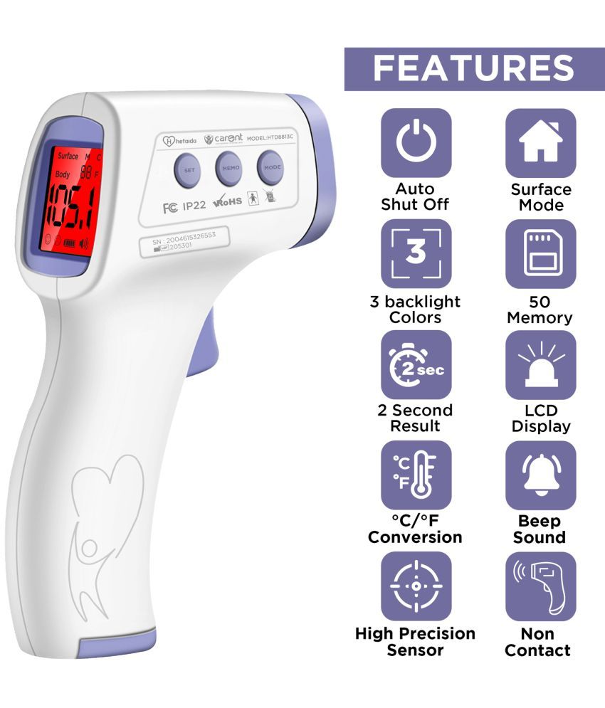 Carent HTD8813C infrared Non Contact Digital forehead Thermal Gun