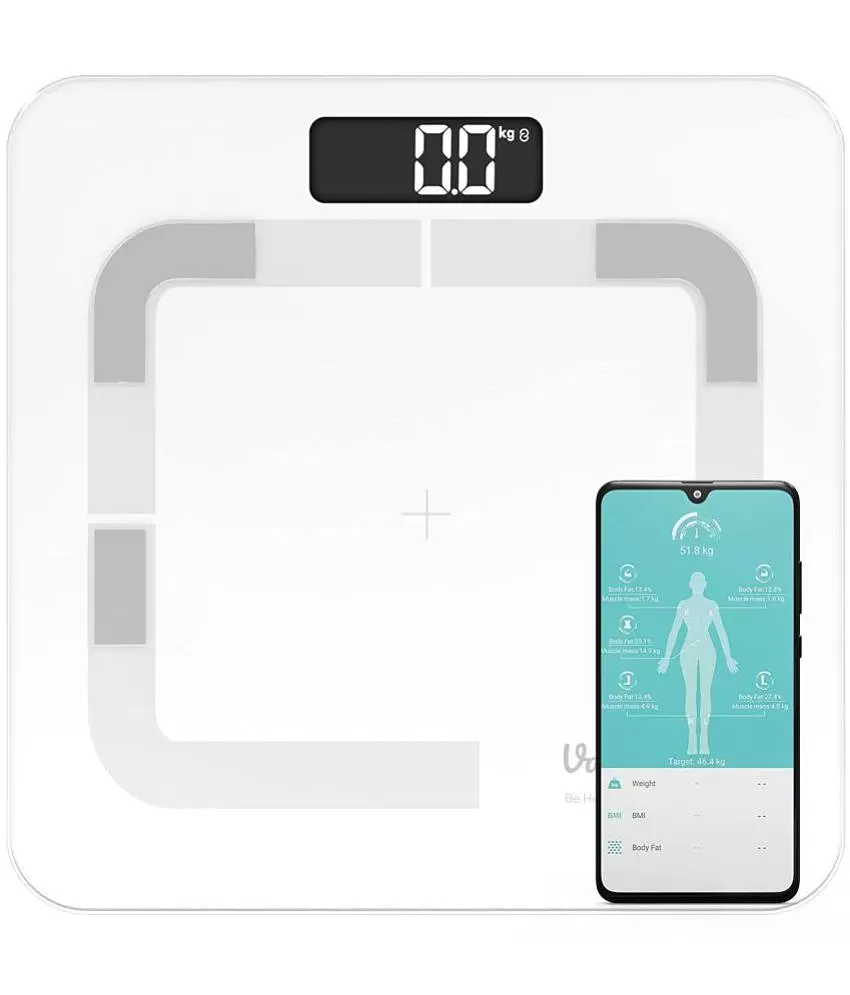 Vandelay Sleek Smart Digital Bluetooth BMI Electronic Weighing Scale (