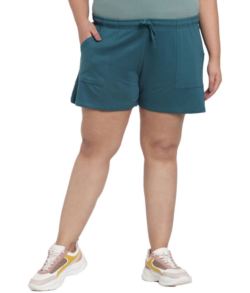 Buy Bewakoof Cotton Hot Pants - Green 