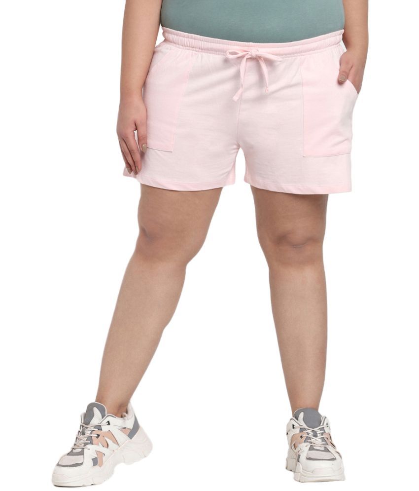 Buy Bewakoof Cotton Hot Pants - Pink 