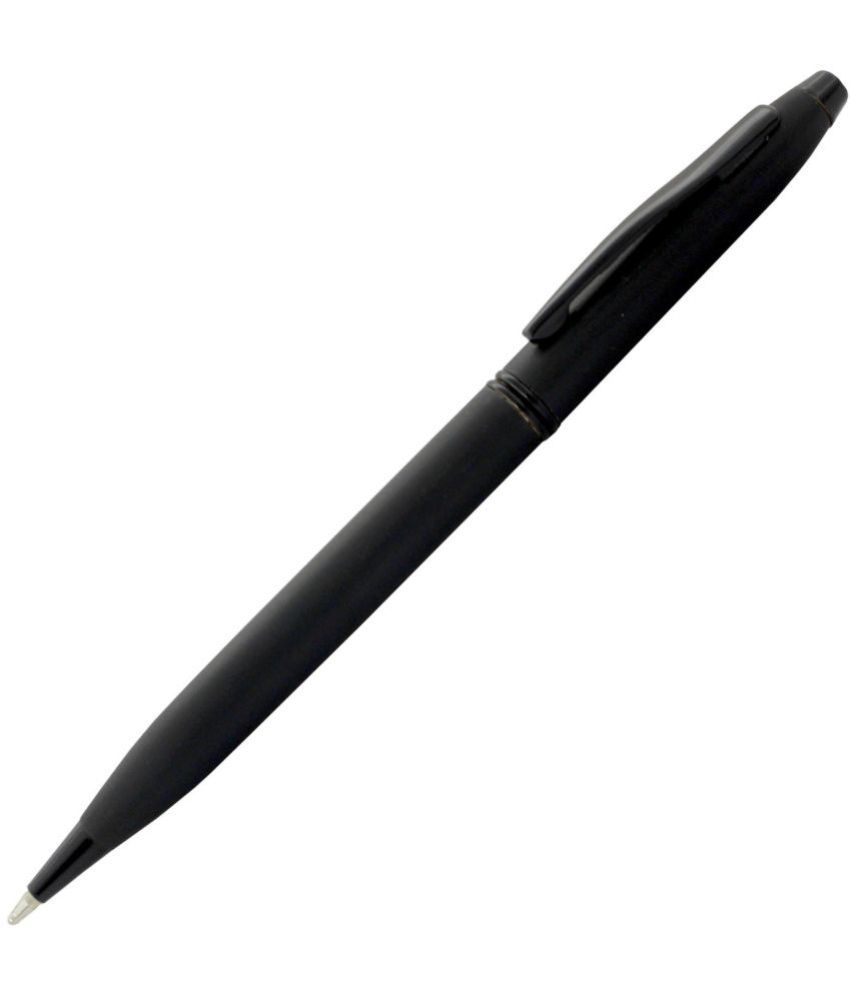     			KK CROSI Black Metal Pen with Twist Mechanism Black Clip Ball Pen