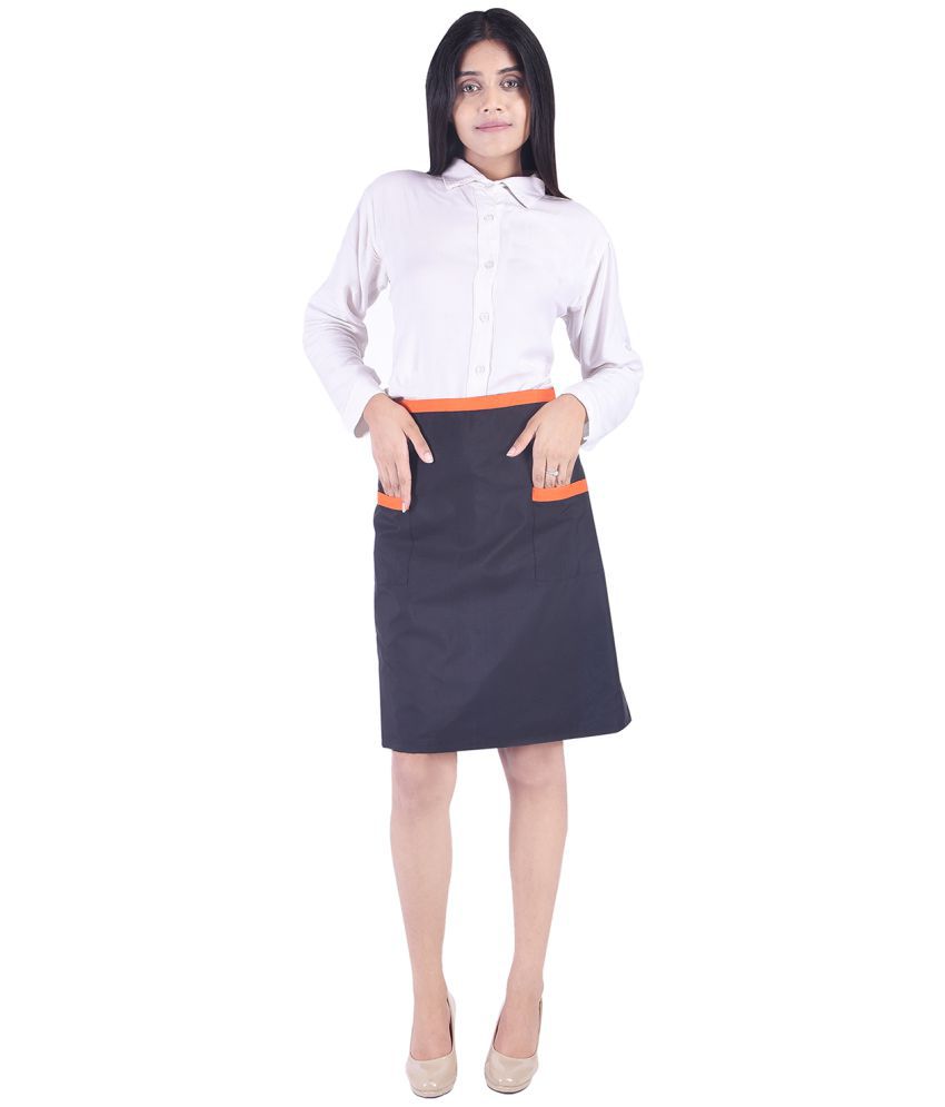     			Switchon Single Black Solid Polyester Apron