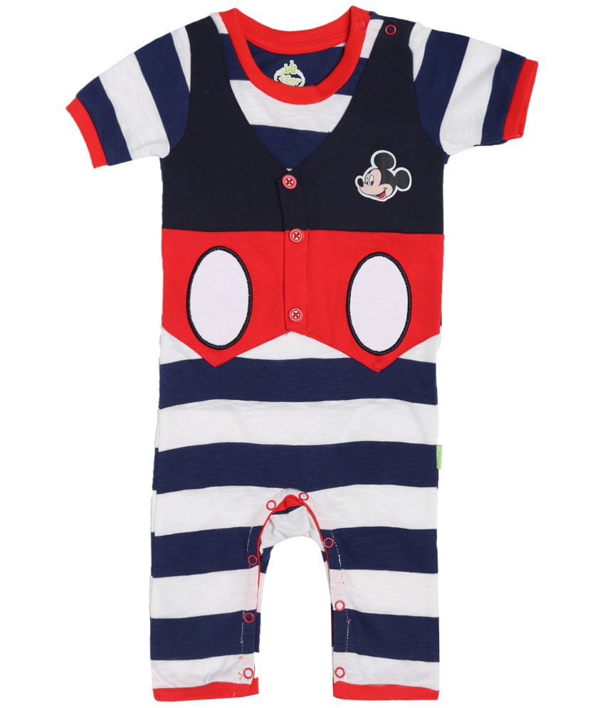     			BOYS ROMPER FRONT OPEN HALF SLEEVES Red And Navy