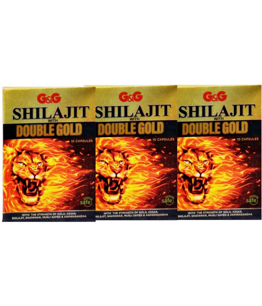 Rikhi Shilajit with Double Gold Capsule 10 no.s Pack of 3