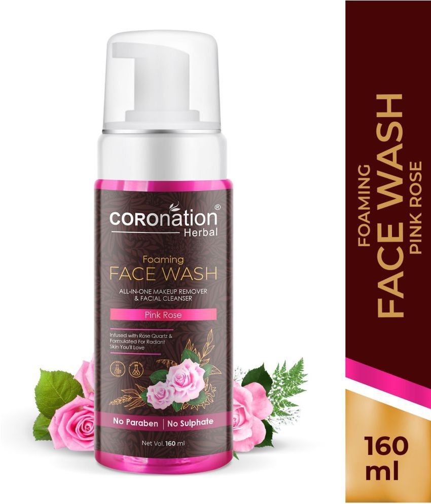     			coronation herbal  Pink Rose Foaming  Face Wash 160 mL