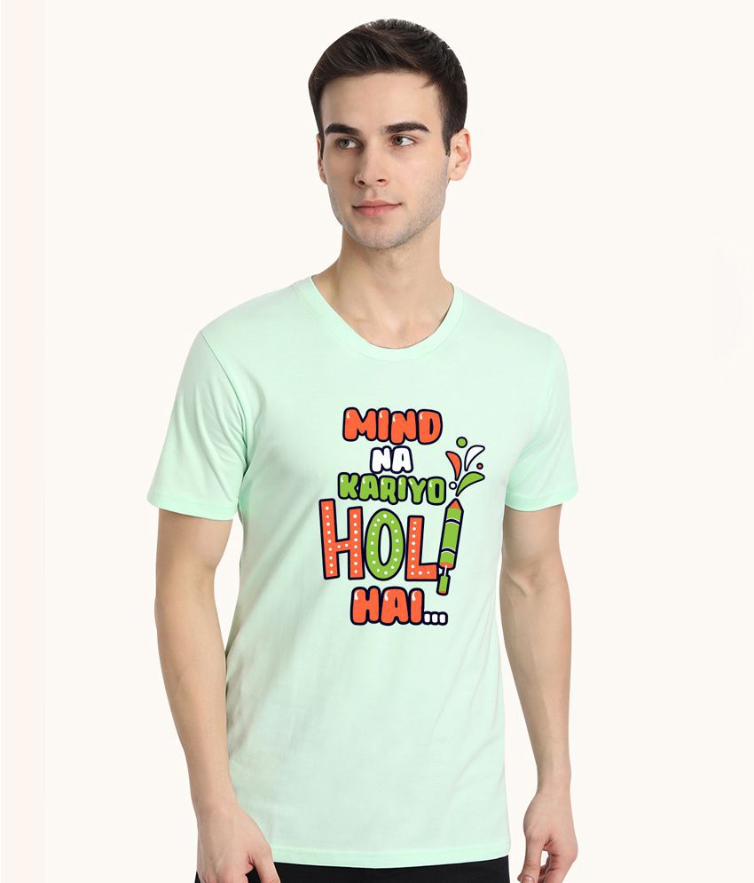     			Be Awara White Cotton Relaxed Fit Men Holi T-Shirt  ( Pack of 1 )