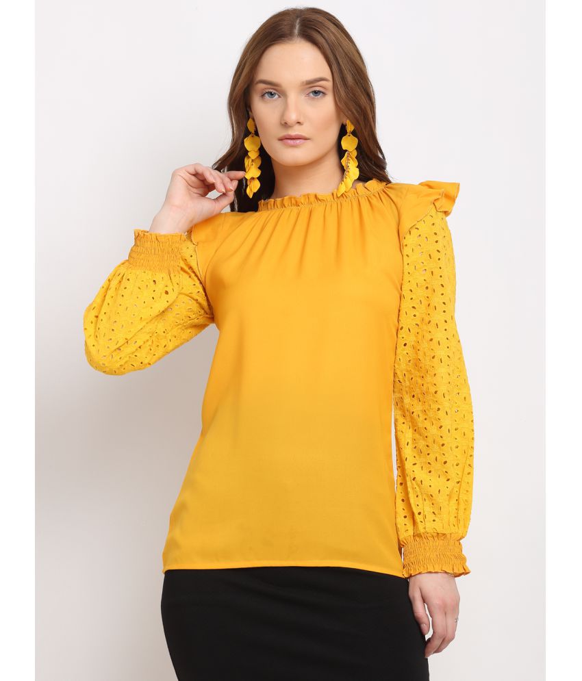 La Zoire - Yellow Polyester Women's Regular Top ( Pack of 1 )