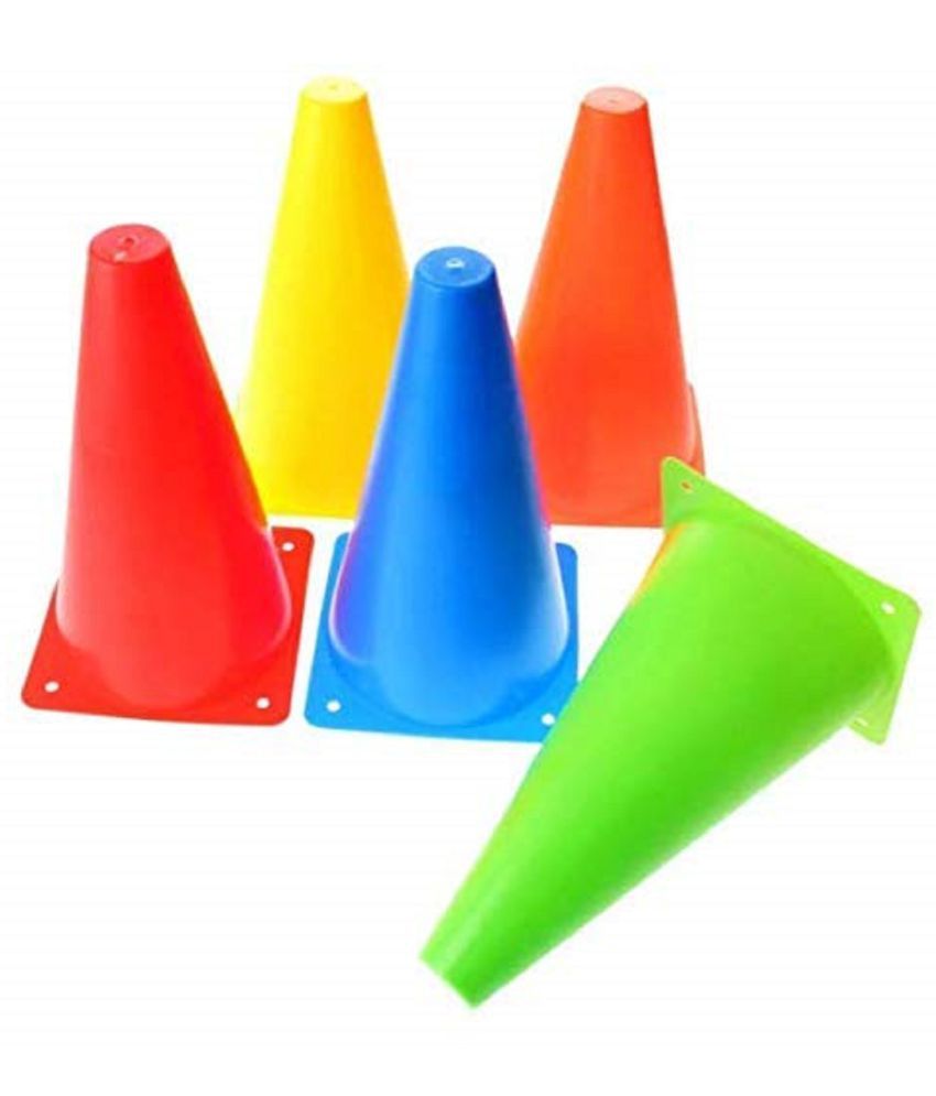     			SIMRAN SPORTS Cone Marker, Cone Marker Set, Cone Markers, Agility Cones, 15 Inch Agility Cone Marker Set (Pack of 5)