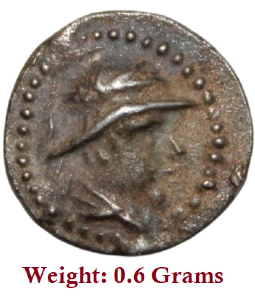     			(Small Coin) Bactria, Eukratides AR Obol Greek, Helmeted Type (171-145 BCE) Old and Rare Coin (Weight: 0.6 Grams)