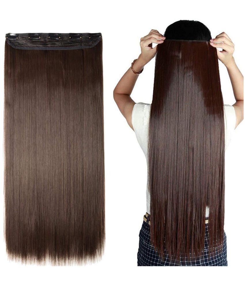     			VSAKSH Straight Clip In Hair Extension Brown