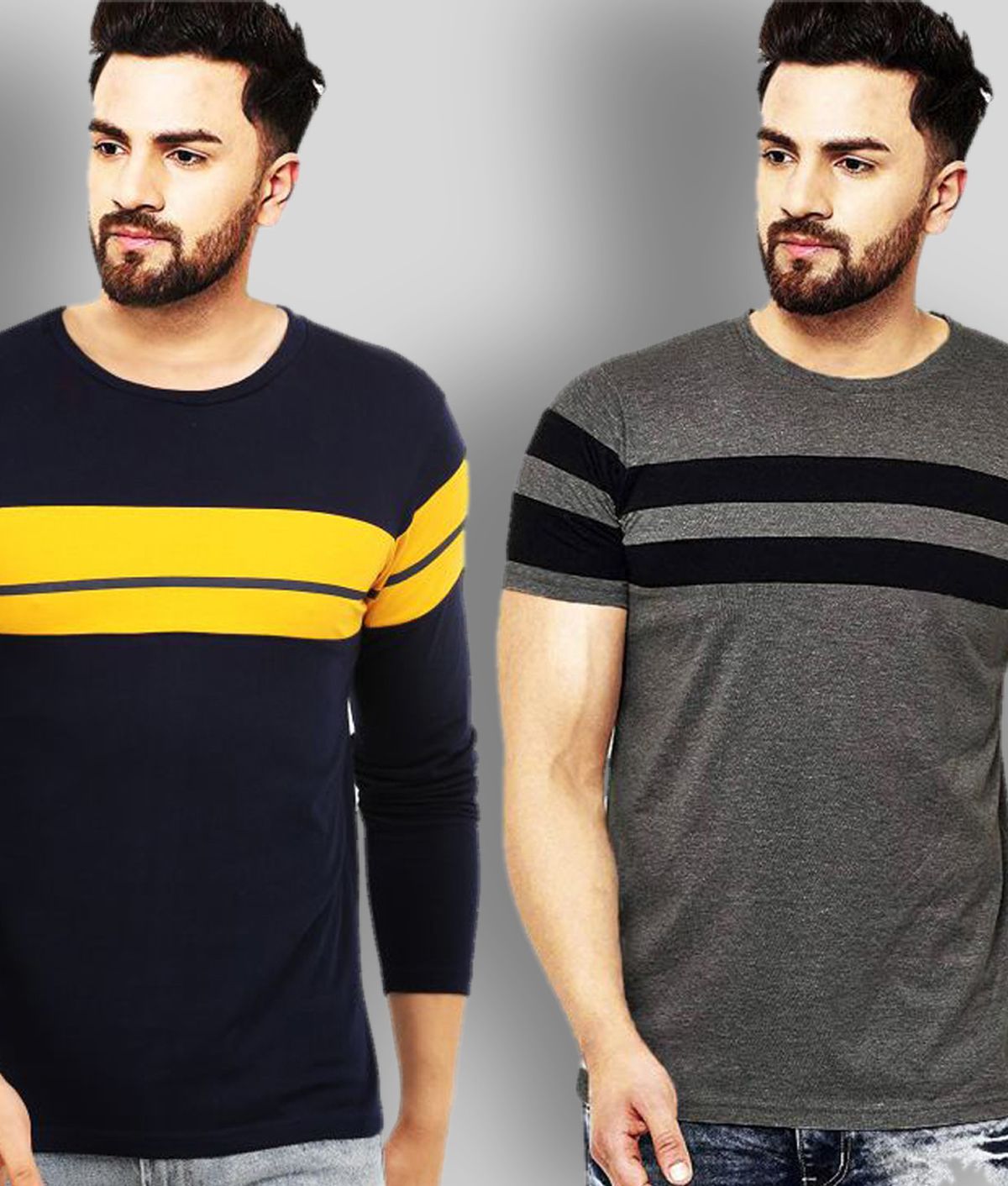 Leotude - Multicolor Cotton Regular Fit Men's T-Shirt ( Pack of 2 )